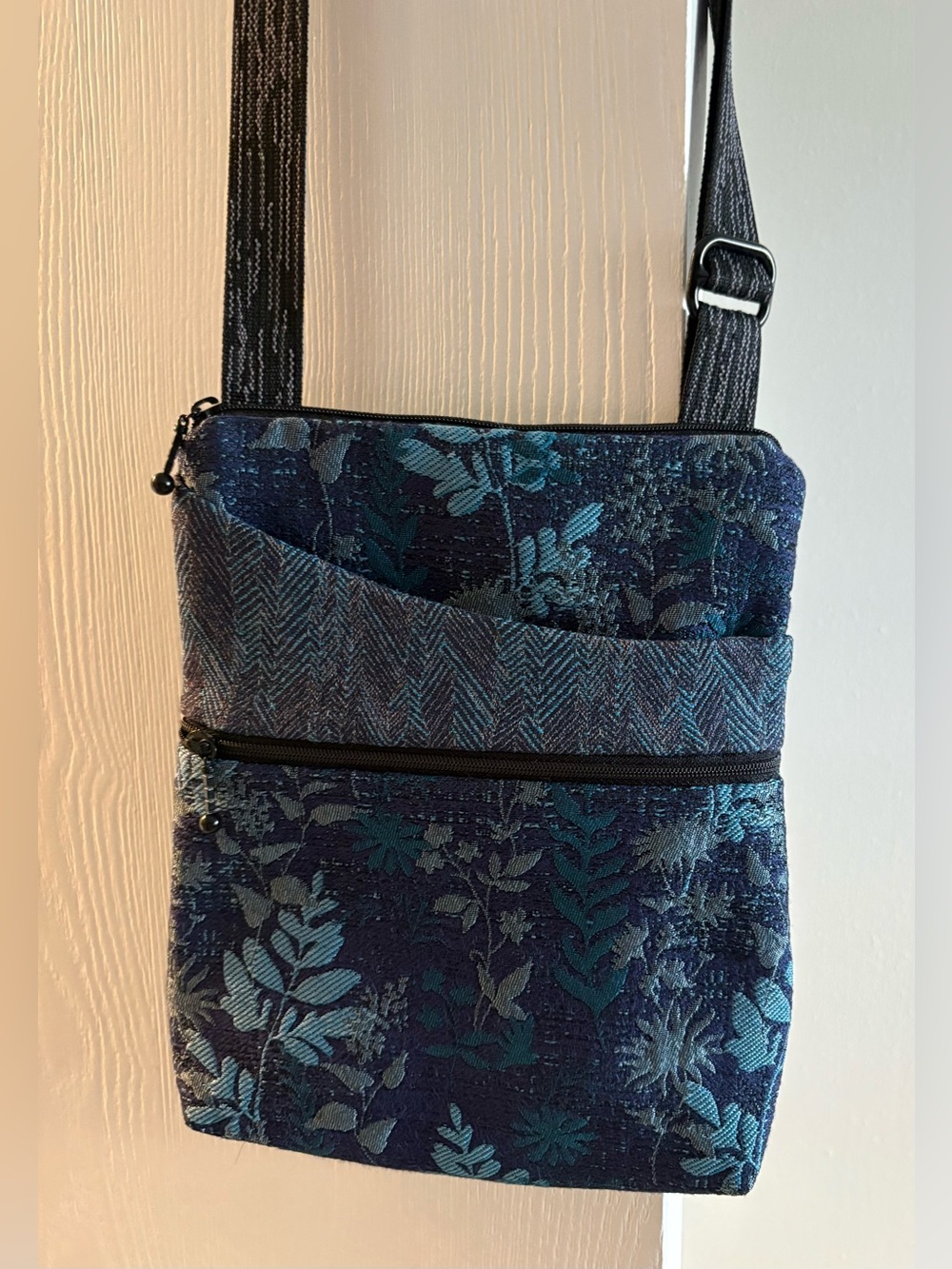 MARUCA fabric 3 pocket crossbody with adjustable strap